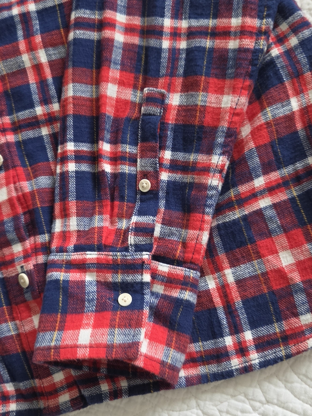 J. Crew Red and Navy Plaid Button-Down Shirt - Picture 10 of 10